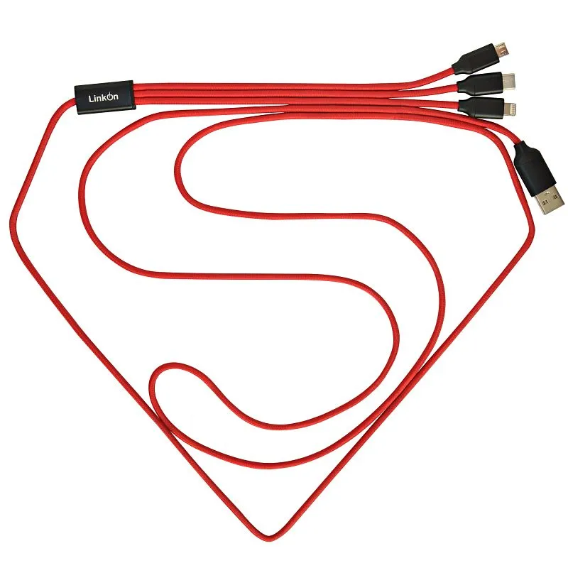 LinkOn 3 in 1 Multi Charging Cable (Red)
